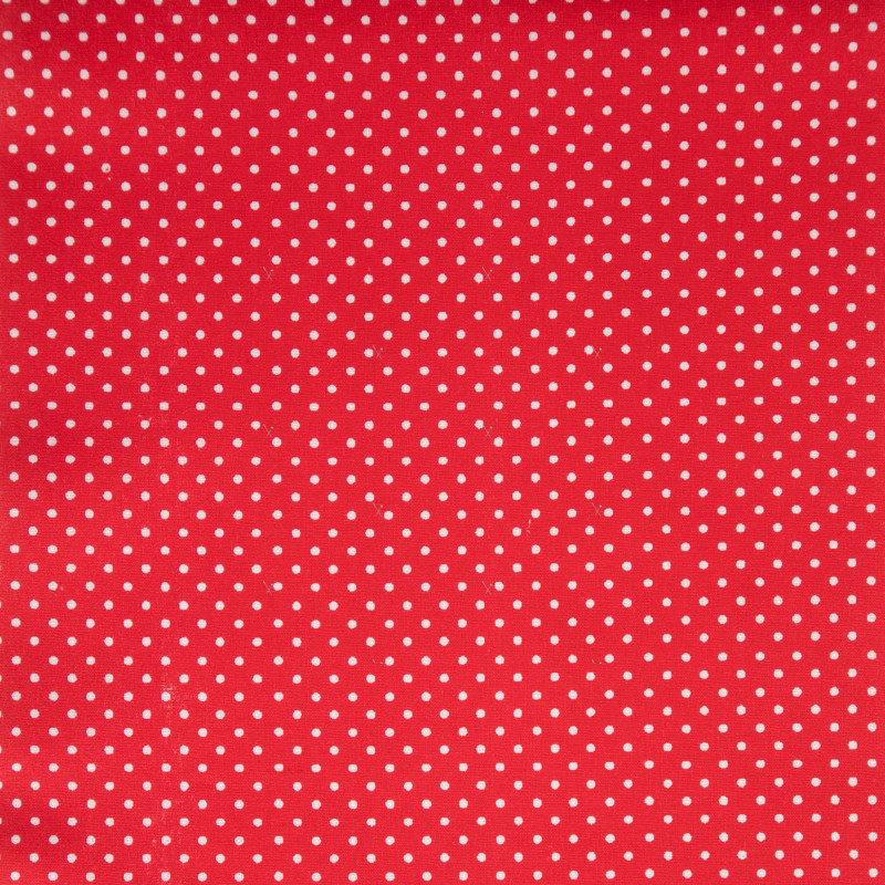 Algodón estampado PISELLI Rojo / Blanco